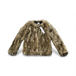 Koko + Mason Faux Fur Chubby Coat | Brown XSmall